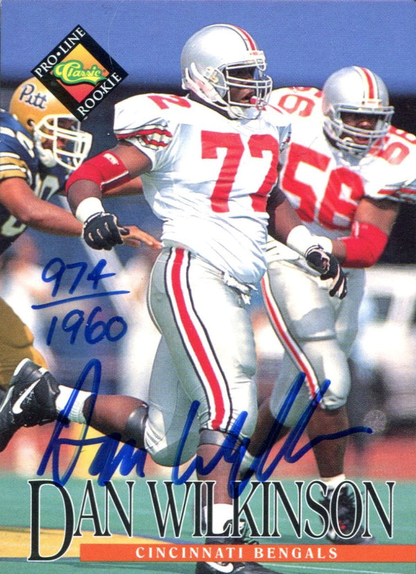 Dan Wilkinson Autographed 1994 Classic Pro-Line Rookie Card