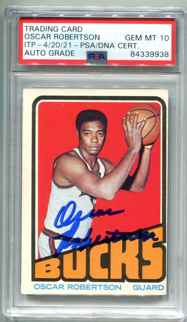 Oscar Robertson 1968 Topps #25 (PSA GEM MT 10 Auto) Card