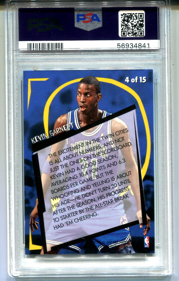 Kevin Garnett 1996 Fleer Rookie Rewind #4 PSA NM+MT 8.5 Card