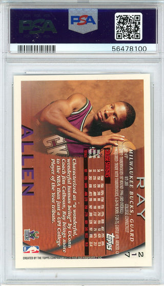 Ray Allen 1996 Topps Rookie Card #217 (PSA)