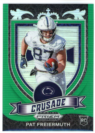 Pat Freiermuth 2021 Panini Prizm Draft Picks Green Prizm Rookie Card #173