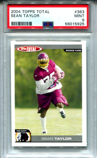 Sean Taylor 2004 Topps Total #363 PSA Mint 9 Card