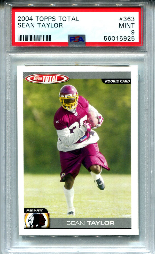 Sean Taylor 2004 Topps Total #363 PSA Mint 9 Card