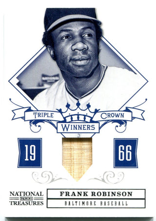 Frank Robinson Triple Crown Winners Panini National Treasures Bat Card