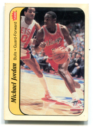 Michael Jordan 1986 Fleer Sticker #8 Card