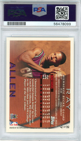 Ray Allen 1996 Topps Rookie Card #217 (PSA)