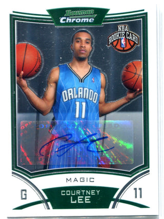 Courtney Lee 2008 Bowman Chrome Autographed Rookie Card