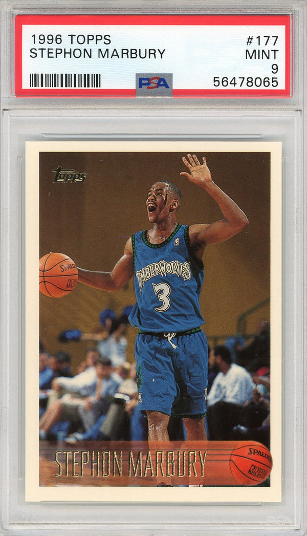 Stephon Marbury 1996 Topps Rookie Card #177 (PSA)