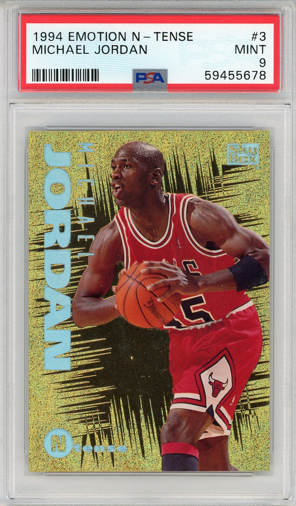 Michael Jordan 1994 Emotion N-Tense Card #3 (PSA Mint 9)