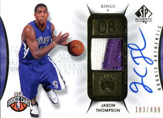 Jason Thompson Autographed 2008-09 Upper Deck SP Authentic Rookie Jersey Card