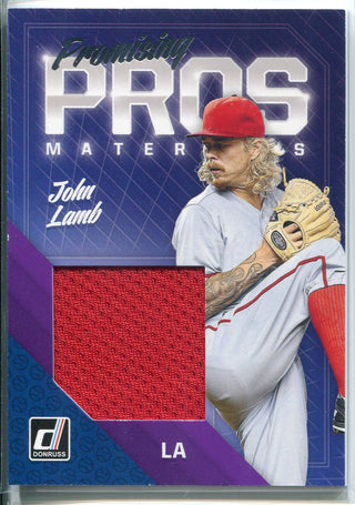 John Lamb 2018 Panini Donruss Promising Pro Materials Jersey Card