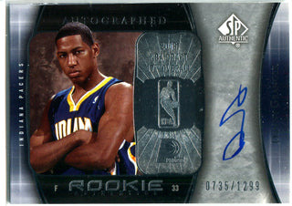 Danny Granger 2005 Upper Deck Autographed Rookie Card #735/1299