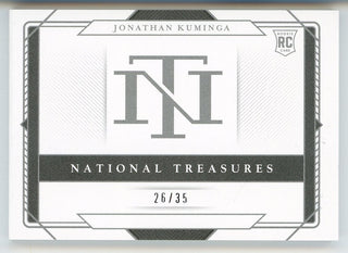 Jonathan Kuminga Autographed 2021 Panini National Treasures Collegiate Rookie Patch Booklet Card #5