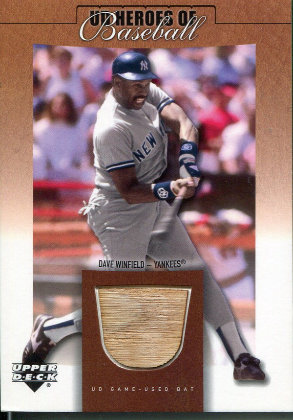 Dave Winfield 2001 Upper Deck Bat Card