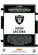 Josh Jacobs Panini Donruss Gridiron Kings 2020