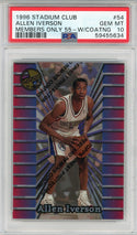 Allen Iverson 1996 Stadium Club Members Only Card w/ Coating #54 (PSA Gem Mint 10)