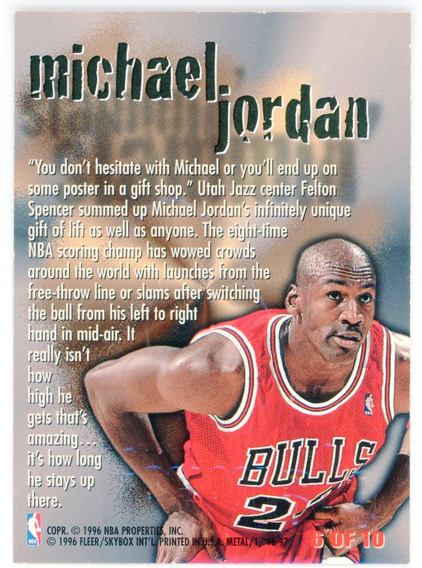 Michael Jordan 1996 Fleer Metal Steel Slaminin' Card #6