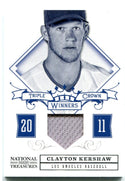 Clayton Kershaw Triple Crown Winners Panini National Treasures 06/99 2012