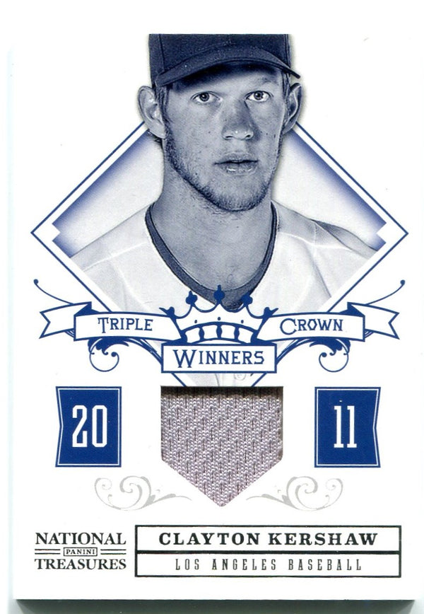 Clayton Kershaw Triple Crown Winners Panini National Treasures 06/99 2012