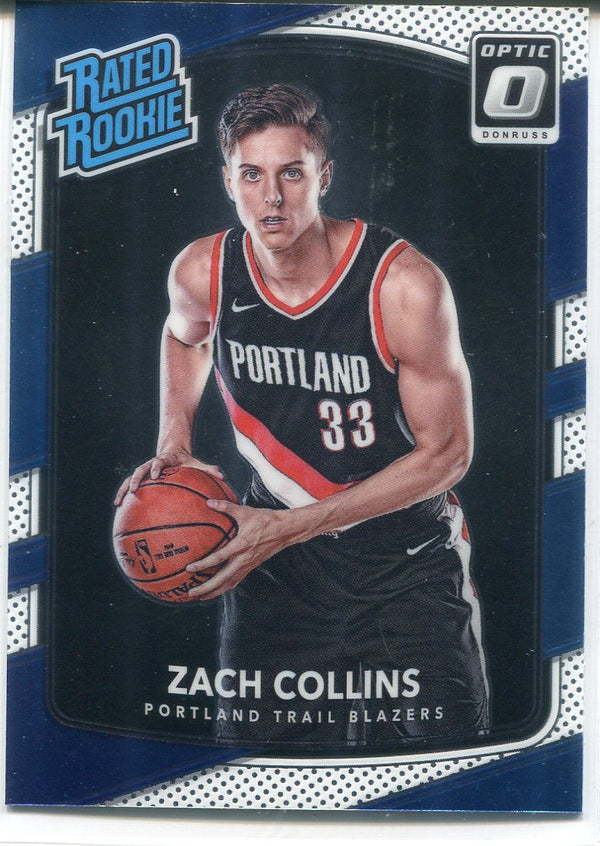 Zach Collins 2017-18 Donruss Optic Rated Rookie Card