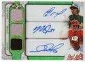 Mike Trout, Adam Jones & Yoenis Cespedes Autographed 2014 Topps Triple Threads Jersey Card