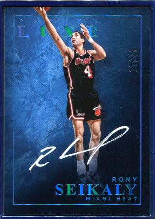 Rony Seikaly Autographed 2015-16 Panini Luxe Metal Card