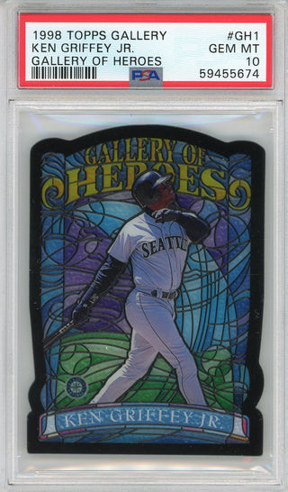 Ken Griffey Jr. 1998 Topps Gallery Gallery of Heroes Card #GH1 (PSA Gem Mint 10)