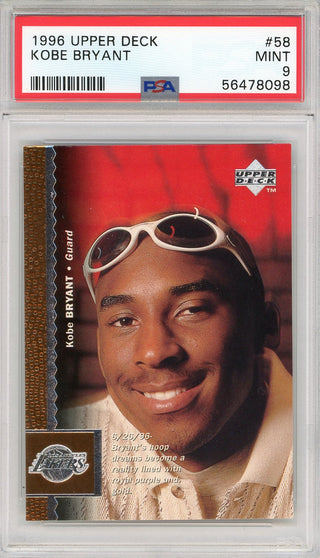 Kobe Bryant 1996 Upper Deck Rookie Card #58 (PSA)