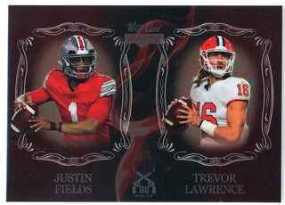 Trevor Lawrence & Justin Fields 2021 Wild Card Matte Dueling Guns Rookie Card #MDG-1