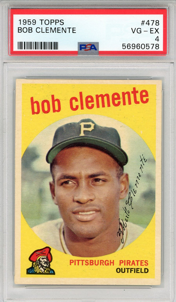 Roberto Clemente 1959 Topps Card #478 (PSA)