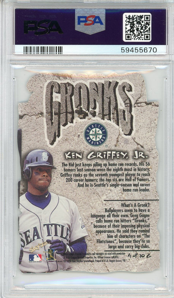 Ken Griffey Jr. 1998 Skybox Dugout Axcess Gronks Card #4 (PSA Mint 9)