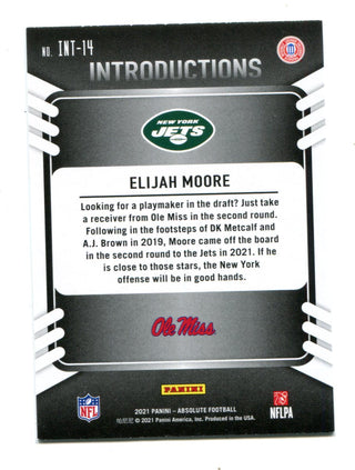 Elijah Moore Panini Absolute Football Introductions #INT14 RC