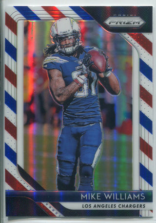 Mike Williams 2018 Panini Prizm Red, White & Blue Prizm Card