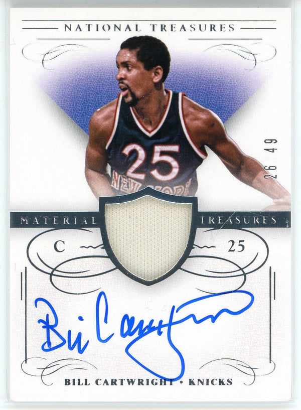 Bill Cartwright Autographed 2013-14 Panini National Treasures Material Card #MT-BC