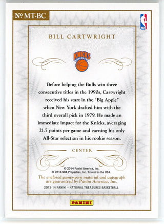 Bill Cartwright Autographed 2013-14 Panini National Treasures Material Card #MT-BC