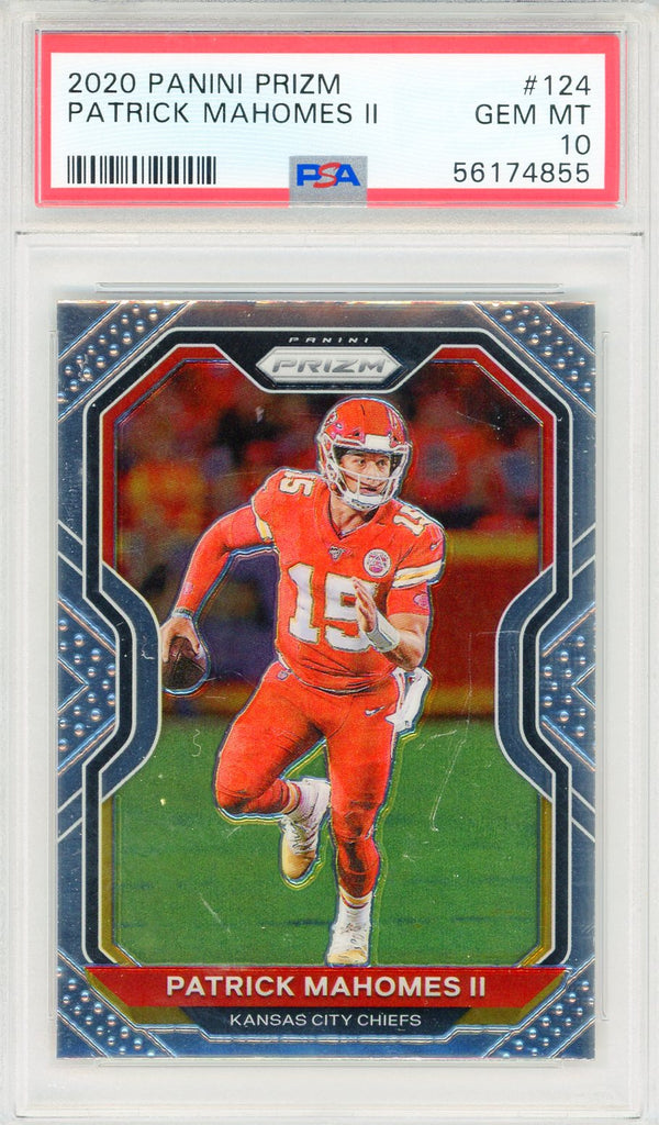 Patrick Mahomes 2020 Panini Prizm Card #124 (PSA Gem Mint 10)