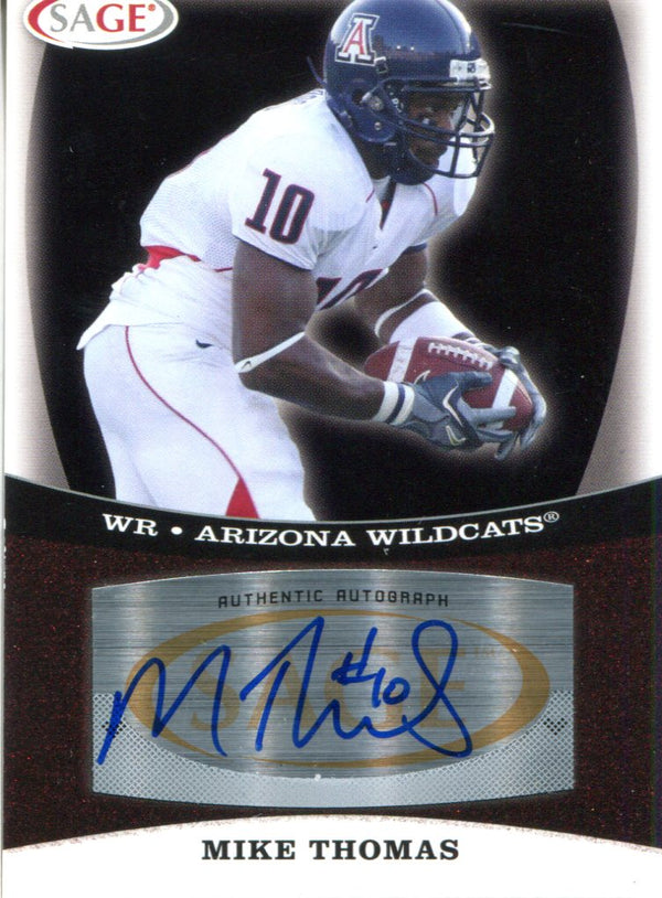 Mike Thomas Autographed 2009 Sage Card