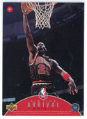 Michael Jordan 1997 Upper Deck Air Time Departure Runaway-1 Card #AT1