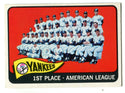 1965 New York Yankees Topps #513 Team Card