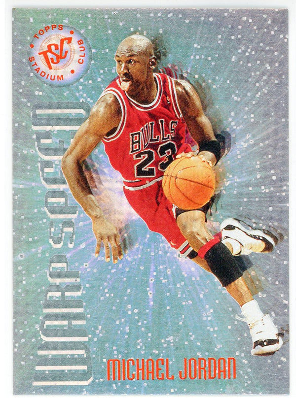 Michael Jordan 1995 Topps Stadium Club Warp Speed Card #WS1