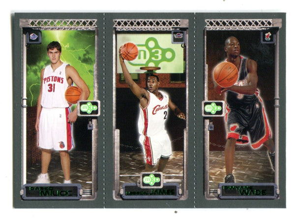 Lebron James/Dwyane Wade/Darko Milicic 2003 Topps Matrix RC