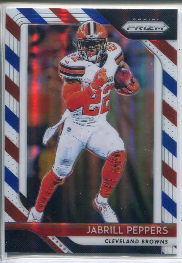 Jabrill Peppers 2018 Panini Prizm Red, White & Blue Prizm Card