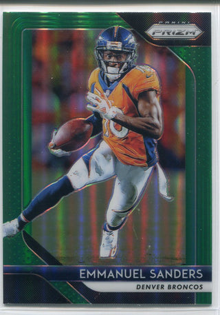 Emmanuel Sanders 2018 Panini Prizm Green Prizm Card