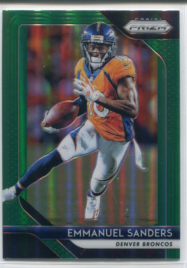 Emmanuel Sanders 2018 Panini Prizm Green Prizm Card