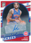 Isaiah Livers Autographed 2021-22 Panini Donruss Optic Signature Series Rookie Card #SS-ILV