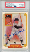 Mickey Mantle Autographed 1984 Donruss Grand Champion Oversized Card (PSA)