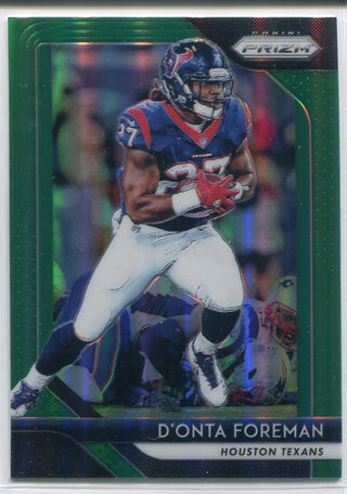 D'onta Foreman 2018 Panini Prizm Green Prizm Card