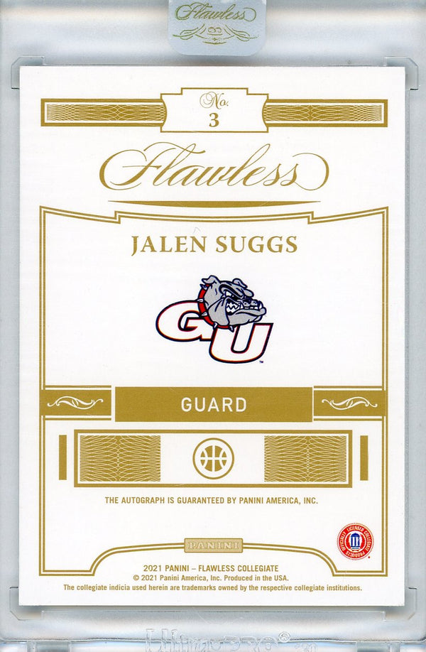 Jalen Suggs Autographed 2021 Panini Flawless Rookie Card #3