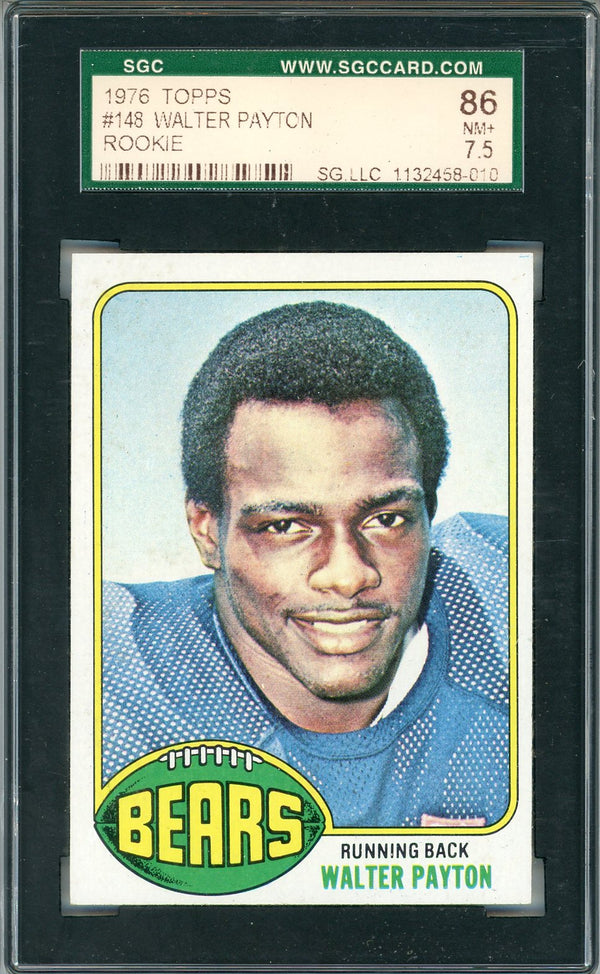 Walter Payton 1976 Topps Card #148 (SGC NM+7.5)