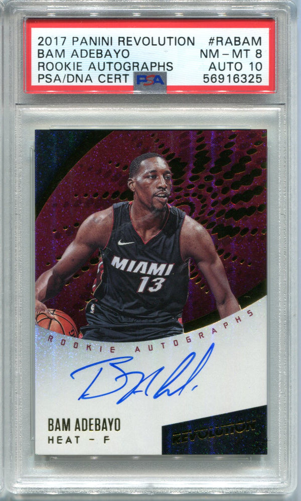 Bam Adebayo 2017 Panini Revolution #RABAM PSA 8 Auto 10 RC